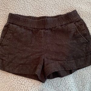 Black JCrew elastic waist detail shorts.